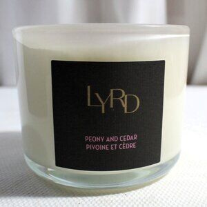 NIB Avon LYRD Peony & Cedar 3-Wick Candle